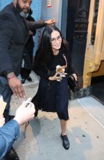DEMI MOORE Leaves Q&A Event for The Substance in West Village 10/14/2024