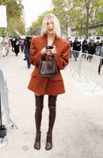 DEVON WINDSOR Arrives at Stella McCartney Show at Paris Fashion Week 09/30/2024