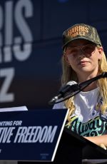 ELIZABETH BANKS Speaks at a Reproductive Freedom National Bus Tour Stop in Las Vegas 10/16/2024