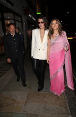 ELIZABETH HURLEY Arrives at Diwali Charity Dinner by International Institute of Fine Arts Modinagar in London 10/16/2024