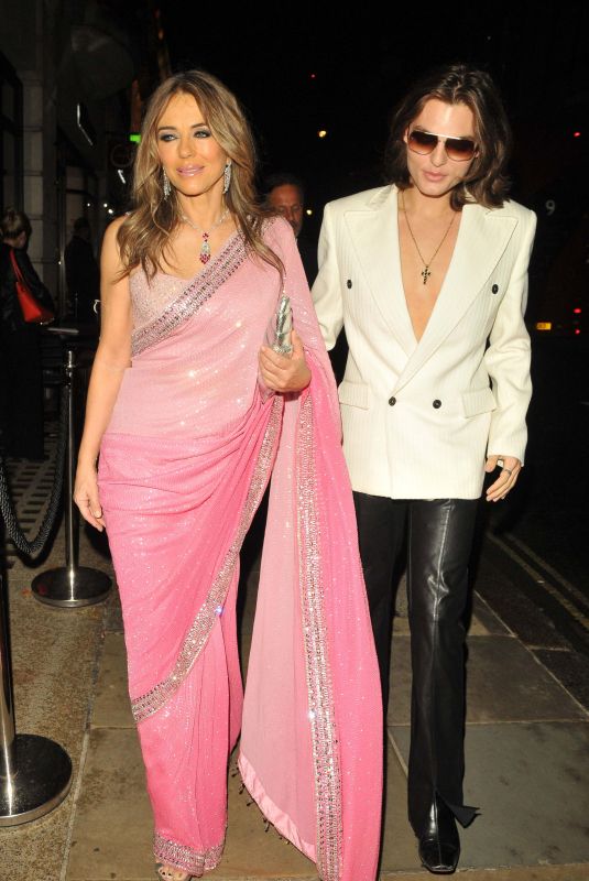 ELIZABETH HURLEY Arrives at Diwali Charity Dinner by International Institute of Fine Arts Modinagar in London 10/16/2024