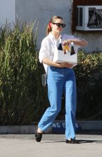 ELIZABETH OLSEN Shopping at a Natural Wine Store in Los Angeles 10/21/2024
