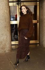 ELLA HUNT Leaves NBC Rockefeller Studios in in New York 10/09/2024