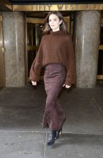 ELLA HUNT Leaves NBC Rockefeller Studios in in New York 10/09/2024