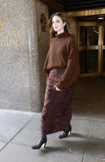 ELLA HUNT Leaves NBC Rockefeller Studios in in New York 10/09/2024