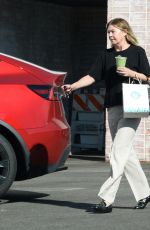ELLEN POMPEO Out for Iced Matcha Beverage at Clark Street in Larchmont Village 10/21/2024