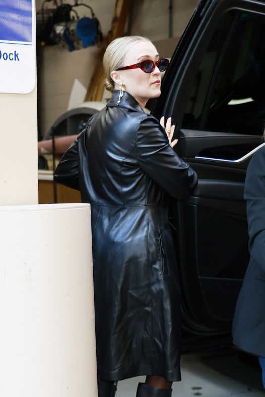 EMILY OSMENT Arrives at Kelly and Mark Show in New York 10/16/2024