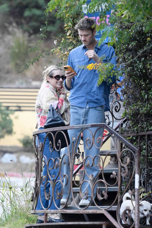 EMMA ROBERTS and Cody John Out for Dinner at Pace in Los Angeles 10/12/2024
