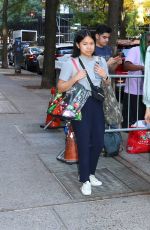 EMMY ROSSUM Arrives at Live with Kelly & Mark in New York 10/22/2024