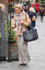 GABBY LOGAN Arrives at Global Radio in London 10/15/2024