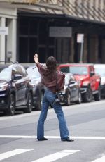 GEORGIA FOWLER Hails a Cab Out in New York 10/14/2024