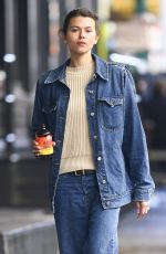 GEORGIA FOWLER in Double Denim Out in New York 10/26/2024