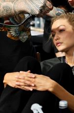 GIGI HADID Getting Ready for Victoria’s Secret Fashion Show in New York 10/15/2024
