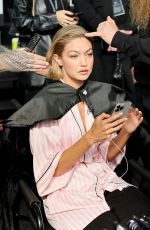 GIGI HADID Getting Ready for Victoria’s Secret Fashion Show in New York 10/15/2024