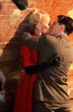 GWYNETH PALTROW and Timothee Chalamet Filming a Kiss Scene at Marty Supreme Set at Central Park in New York 10/17/2024