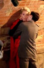 GWYNETH PALTROW and Timothee Chalamet Filming a Kiss Scene at Marty Supreme Set at Central Park in New York 10/17/2024
