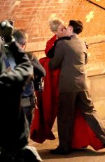 GWYNETH PALTROW and Timothee Chalamet Filming a Kiss Scene at Marty Supreme Set at Central Park in New York 10/17/2024