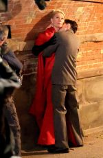 GWYNETH PALTROW and Timothee Chalamet Filming a Kiss Scene at Marty Supreme Set at Central Park in New York 10/17/2024