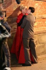GWYNETH PALTROW and Timothee Chalamet Filming a Kiss Scene at Marty Supreme Set at Central Park in New York 10/17/2024