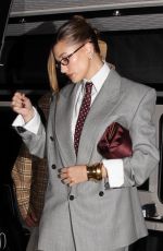 HAILEY BIEBER Arrives at a Dinner Party at Funke in Beverly Hills 10/23/2024