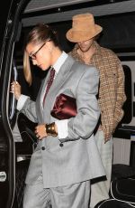 HAILEY BIEBER Arrives at a Dinner Party at Funke in Beverly Hills 10/23/2024