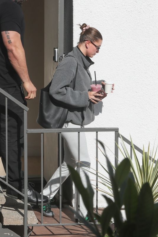 HAILEY BIEBER Leaves Pilates Class in West Hollywood 10/12/2024