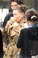 HAILEY BIEBER Out for Coffee at Pacific Cafe in West Hollywood 10/04/2024