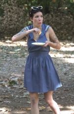 HALSEY and Avan Jogia Halsey at a Park in Los Angeles 09/30/2024