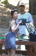 HALSEY and Avan Jogia Halsey at a Park in Los Angeles 09/30/2024