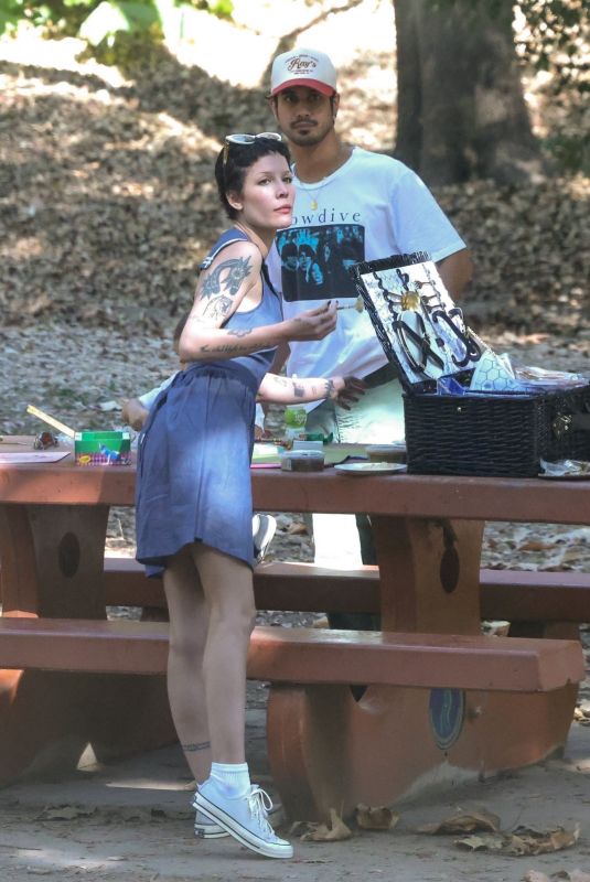 HALSEY and Avan Jogia Halsey at a Park in Los Angeles 09/30/2024