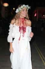 HANA CROSS Arrives at Hallowzeem Party at The Conduit Club in Covent Garden 10/25/2024
