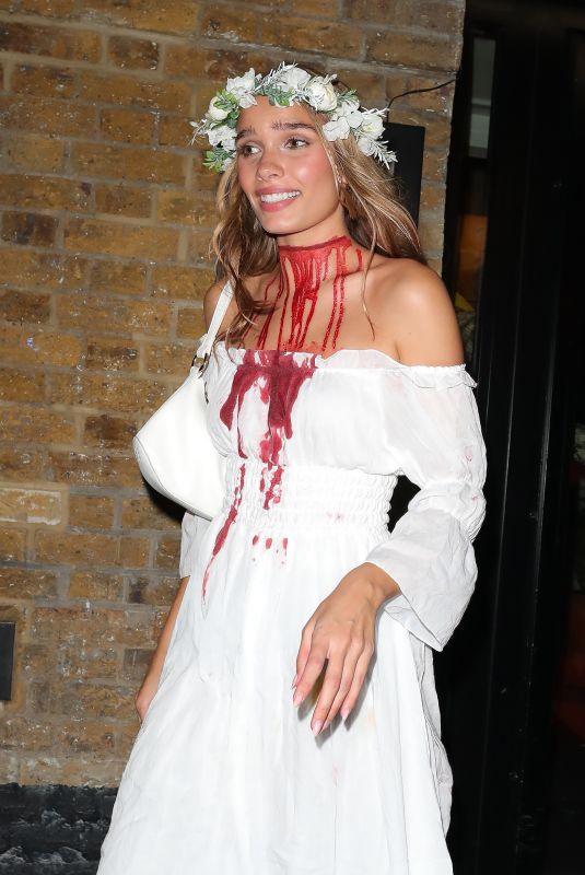 HANA CROSS Arrives at Hallowzeem Party at The Conduit Club in Covent Garden 10/25/2024