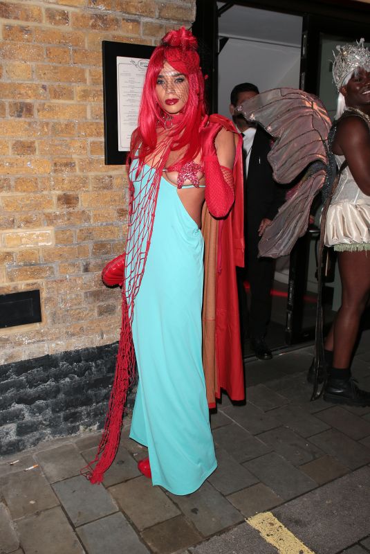 HANNAH JOHN-KAMEN Arrives at Hallowzeem Party at The Conduit Club in Covent Garden 10/25/2024