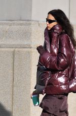 IRINA SHAYK Catches a Taxi Cab in New York City 10/28/2024