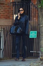 IRINA SHAYK in All Black Ensemble Out in New York 10/11/2024