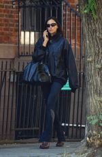 IRINA SHAYK in All Black Ensemble Out in New York 10/11/2024