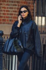 IRINA SHAYK in All Black Ensemble Out in New York 10/11/2024