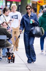 IRINA SHAYK in Doubles Denim Out with Her Dog in New York 10/09/2024