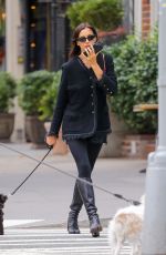 IRINA SHAYK Out with Her Dog in New York 10/17/2024