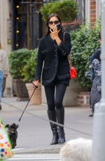 IRINA SHAYK Out with Her Dog in New York 10/17/2024