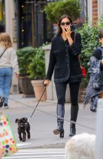 IRINA SHAYK Out with Her Dog in New York 10/17/2024