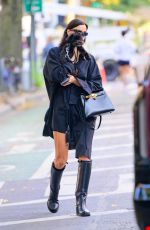 IRINA SHAYK Out with Her Dog in New York 10/23/2024