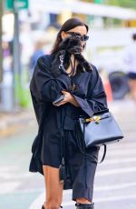 IRINA SHAYK Out with Her Dog in New York 10/23/2024