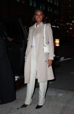 JASMINE TOOKES Arrives at Burberry Flagship Store Opening in New York 10/16/2024