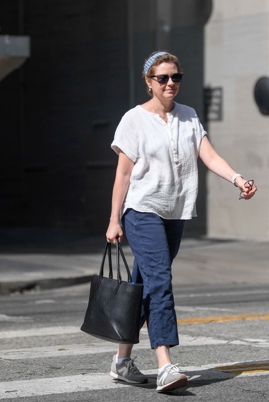 JENNA FISCHER Out and About in Los Angeles 10/10/2024