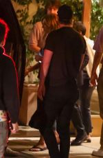 JENNIFER ANISTON Leaves Dinner with a Mystery Man and a Friend at Sunset Tower in West Hollywood 10/03/2024