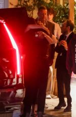 JENNIFER ANISTON Leaves Dinner with a Mystery Man and a Friend at Sunset Tower in West Hollywood 10/03/2024