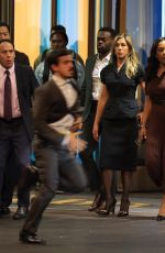 JENNIFER ANISTON Shoots a Dramatic Nighttime Scene for The Morning Show in Los Angeles 10/10/2024