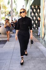 JENNIFER LOPEZ in All Black Ensemble Out on Rodeo Drive in Beverly Hills 10/20/2024