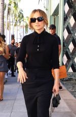 JENNIFER LOPEZ in All Black Ensemble Out on Rodeo Drive in Beverly Hills 10/20/2024